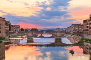 Arno River at dusk, Florence, Italy - Pix on Trips