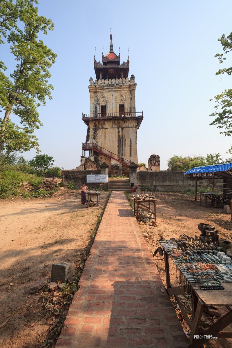 Leaning tower of Inwe, Mandalay, Myanmar
