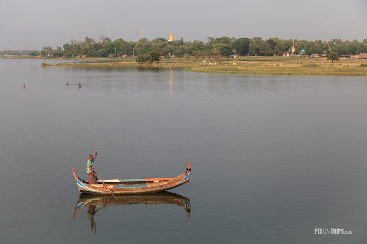 View from boat to Inwe, Mandalay, Myanmar