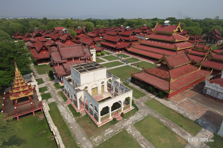 Mandalay Palace from watchtower, Mandalay, Myanmar