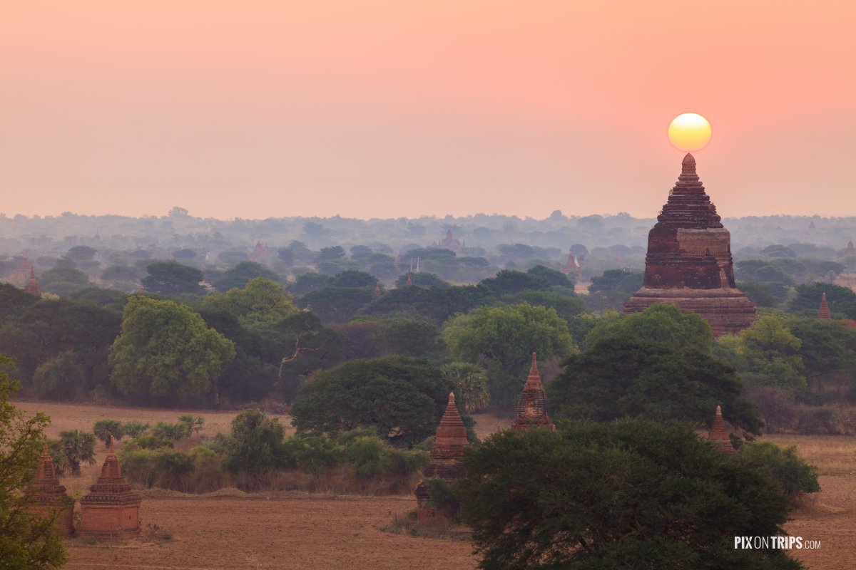 Sunrise from Shwesandaw Pagoda, Bagan, Myanmar - Pix on Trips