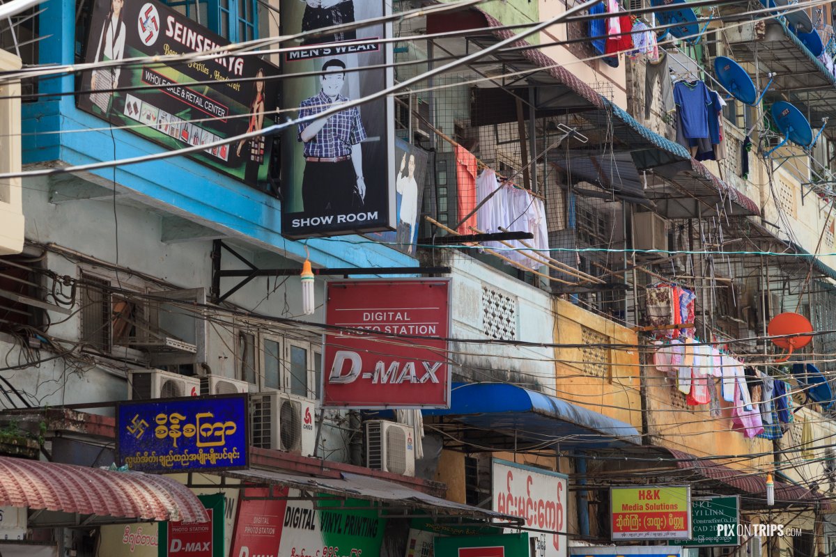Apartment building in Yangon, Myanmar - Pix on Trips
