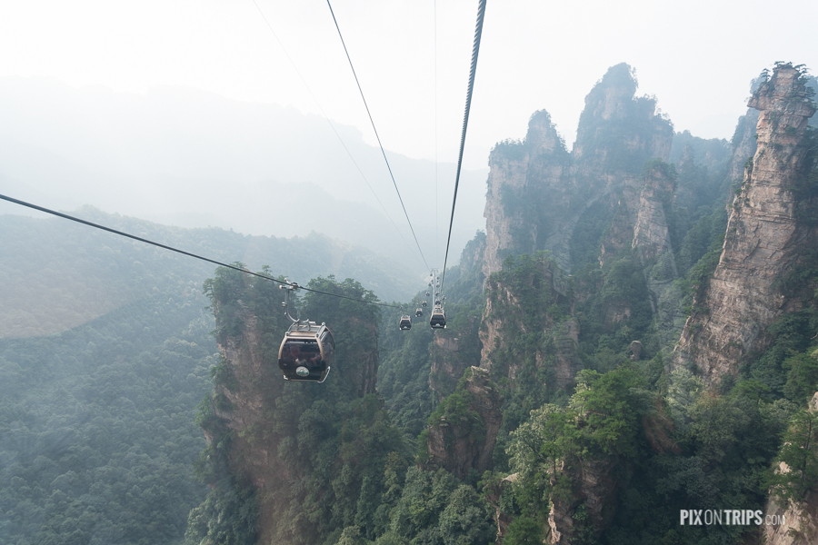 Cable car in Zhangjiajie National Foreset Park