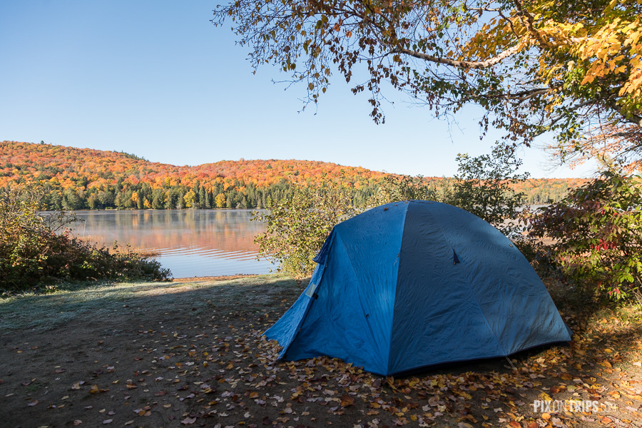 Campsite by the Rock Lake of Algonquin Provincial Park