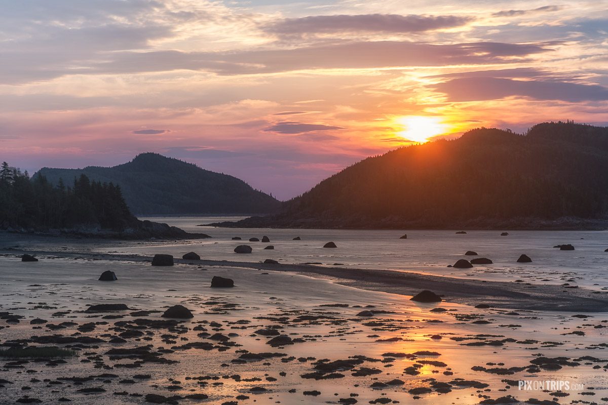 Parc National du Bic of Quebec at sunrise in summer - Pix on Trips